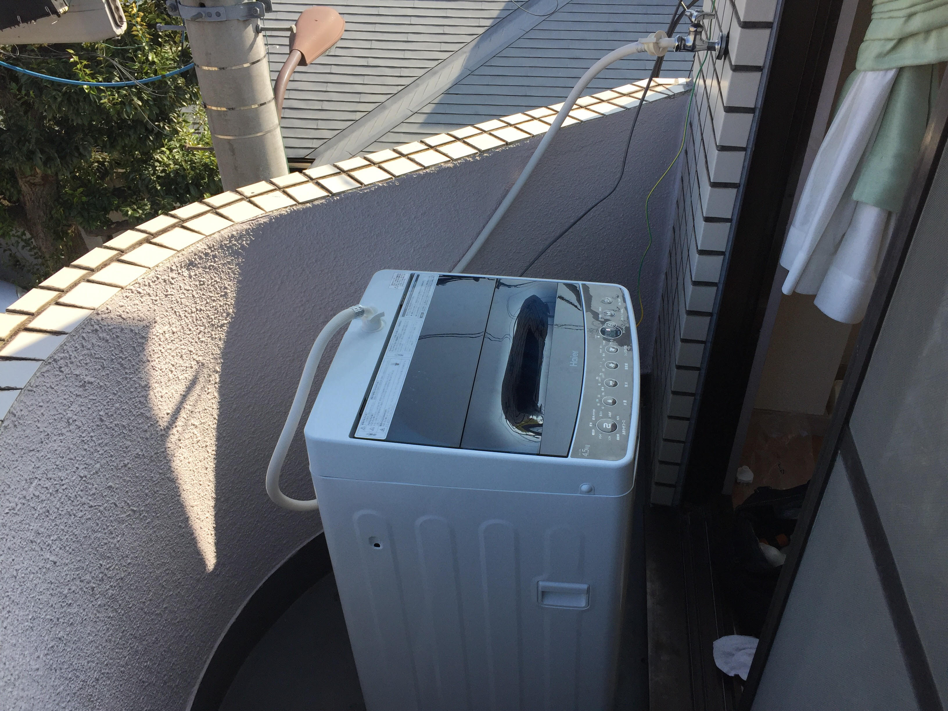 川崎区にて洗濯機の取り付け依頼を頂きました 水さぽ